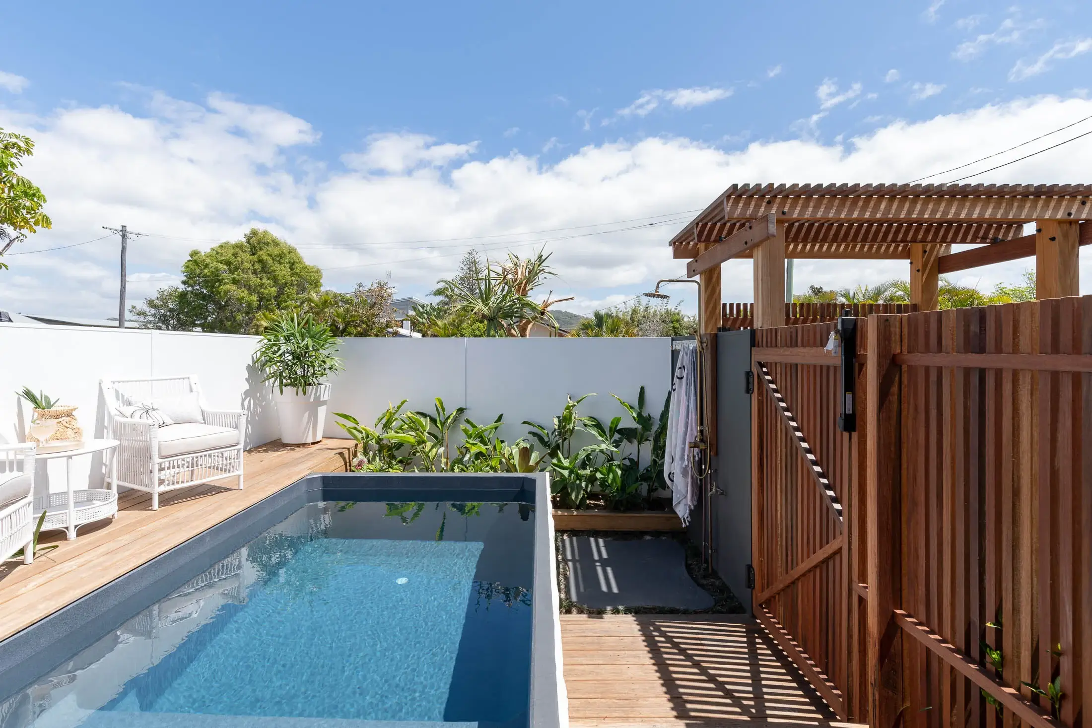 Plungie Studio precast concrete pool 3.6m x 2.2m in Mediterranean Blue